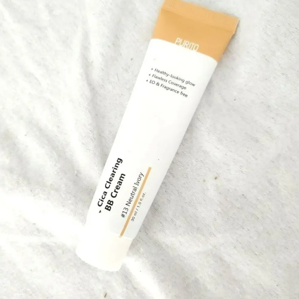 Purito Cica Clearing BB Cream Makeup 1.0 oz. #13 Neutral Ivory Flawless Coverage